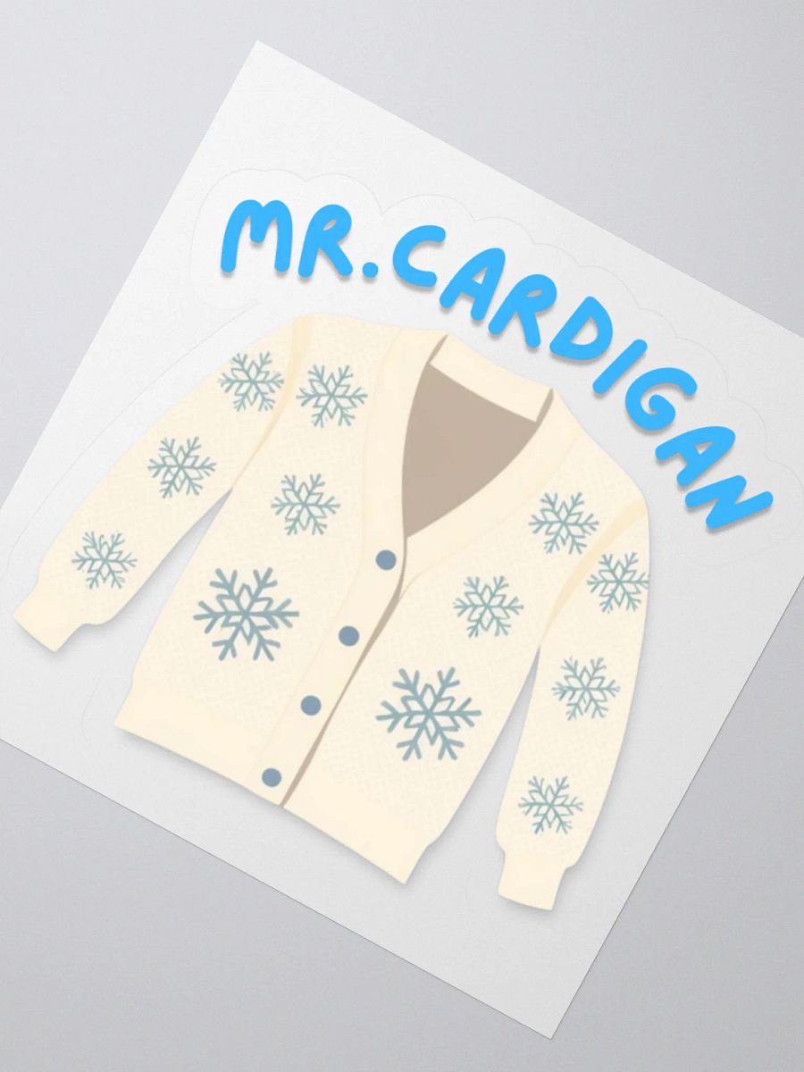 Mr. Cardigan Kiss Cut Sticker product image (4)