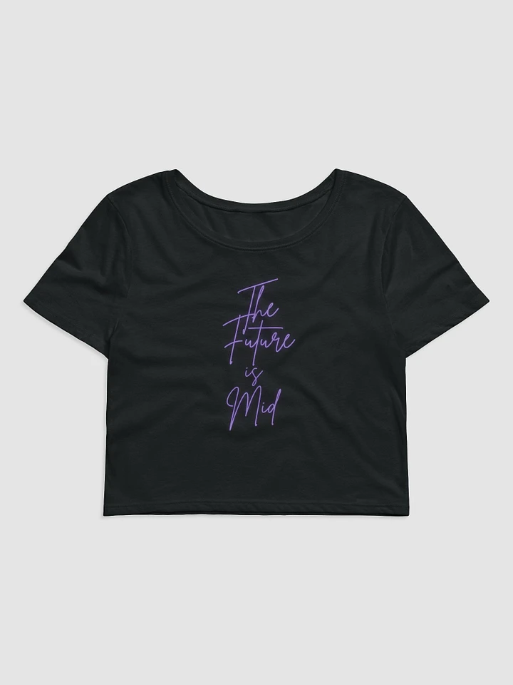 The Future is Mid Purple (Rain) Neon Print Crop Top Baby T product image (1)