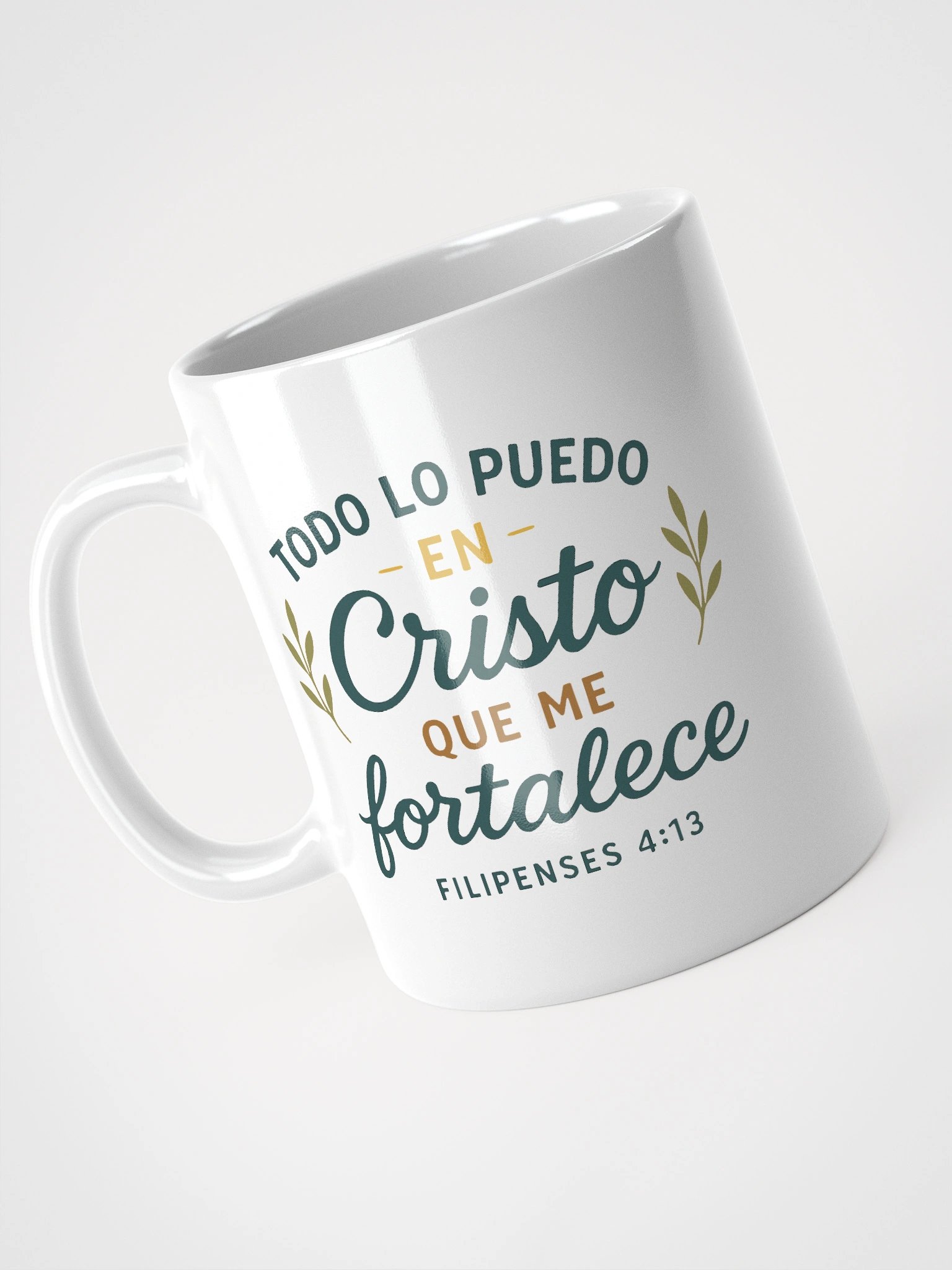 White Christian Mug – “Todo lo puedo en Cristo” (Philippians 4:13) – Spanish Design product image (4)