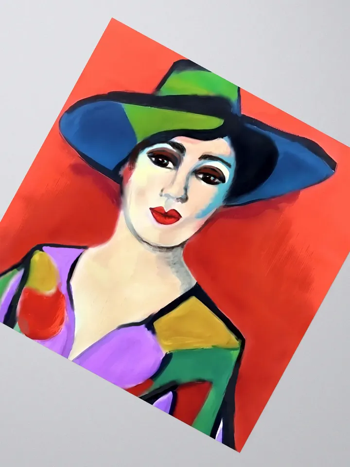 Donna with Hat Sticker product image (2)