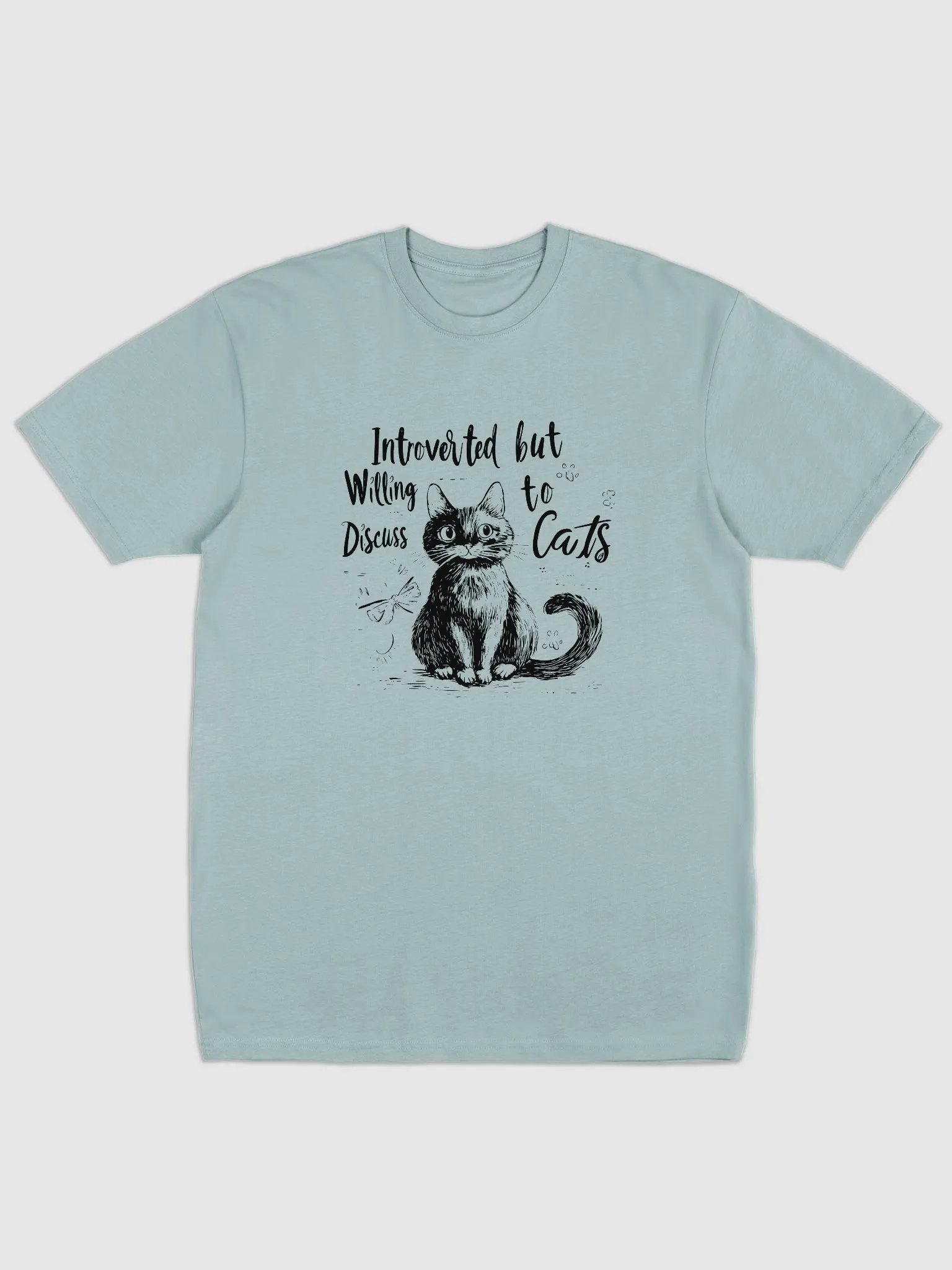 Introverted but Willing to Discuss Cats | Cotton Heritage T-Shirt product image (1)