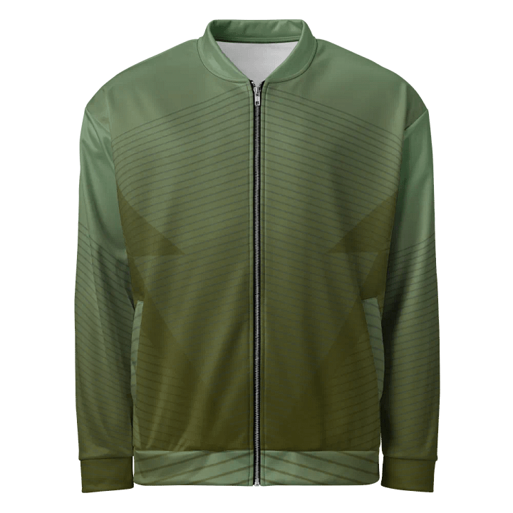 Verdant Vortex Custom Bomber Jacket product image (1)