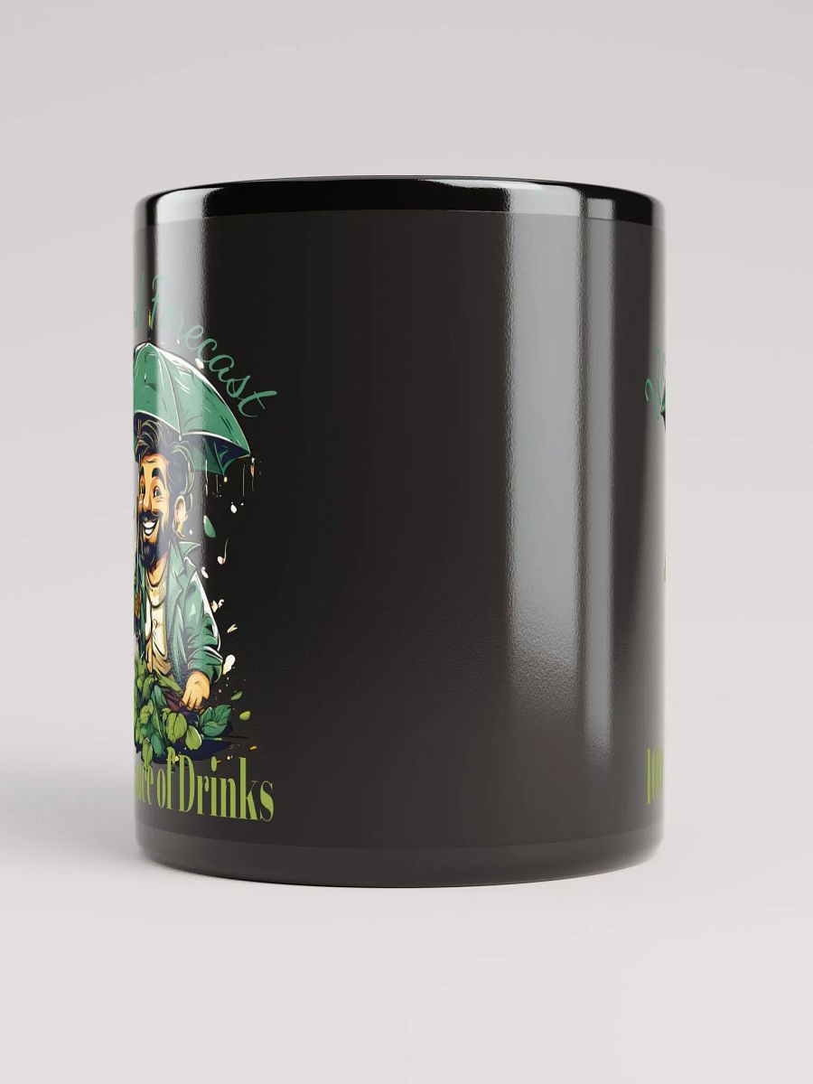 Weekend Forecast: 100% Chance of Drinks Funny Black Glossy Mug | Perfect for Wine Lovers and Fun Weekends product image (5)