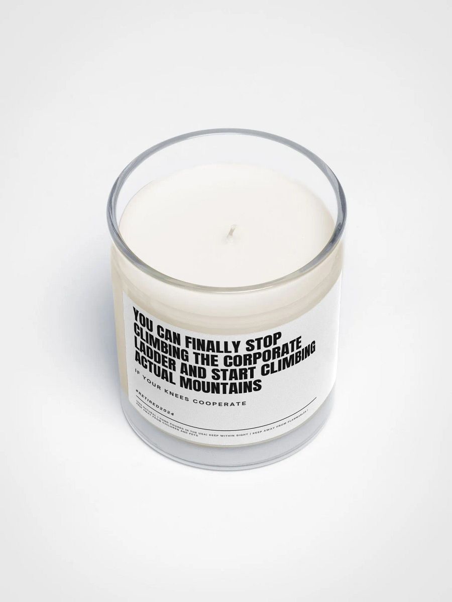 Funny retirement gift for colleague rock climber, hiker soy wax vegan candle product image (5)