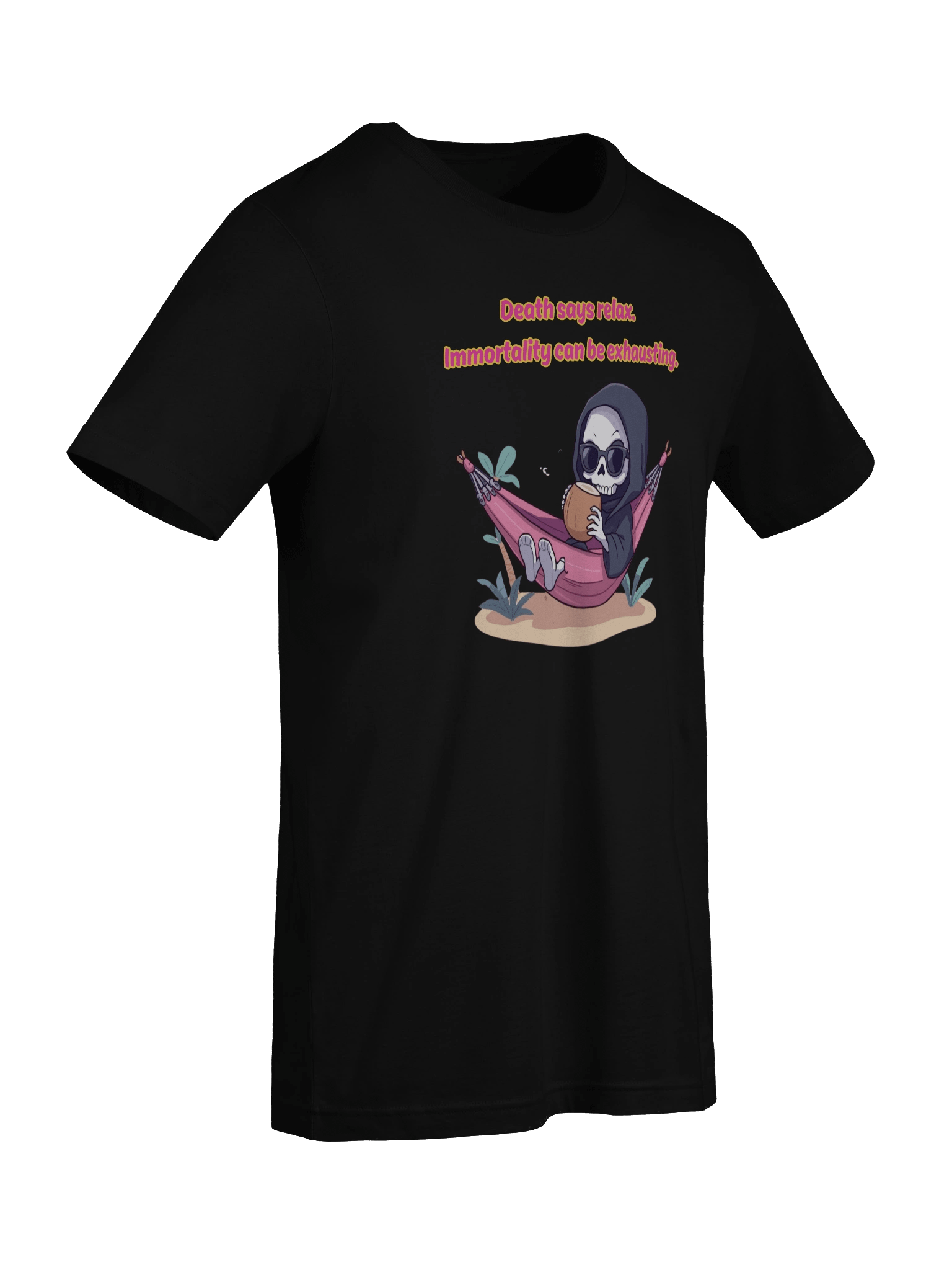 Death Says Relax Graphic Tee product image (68)