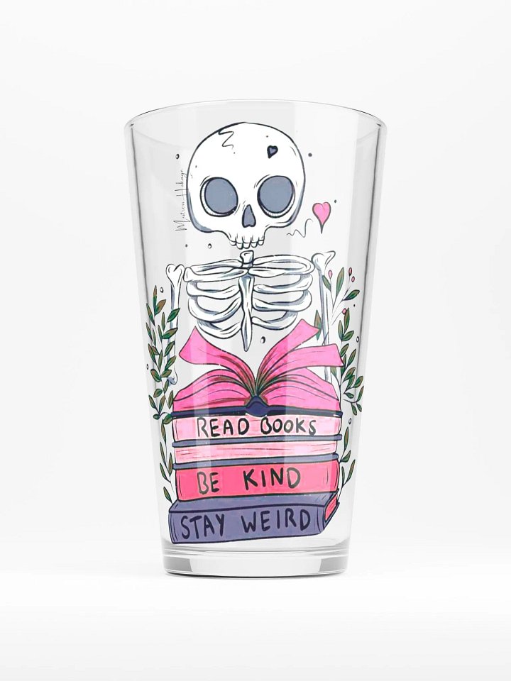 Read Books and Stay Weird Glass product image (1)
