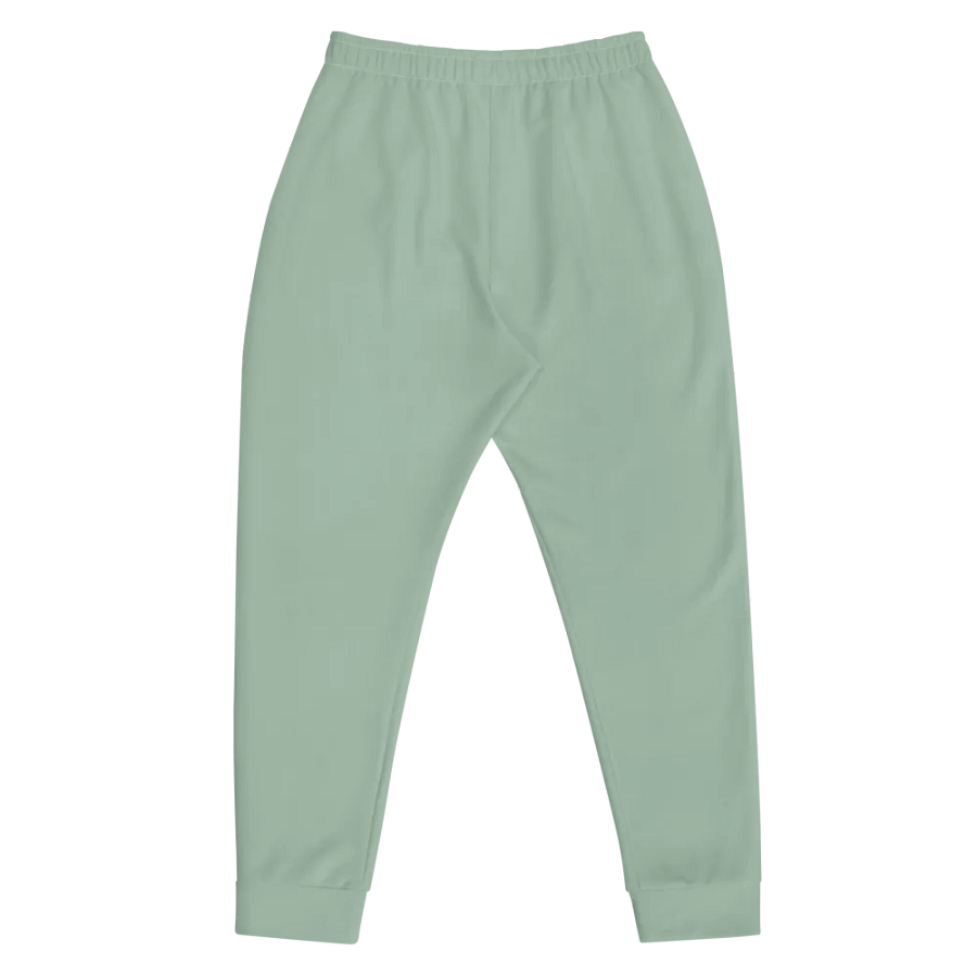 Plain Light Sage Green Soft Summer Recycled Polyester Premium Men's Joggers by Treasure Pie product image (5)