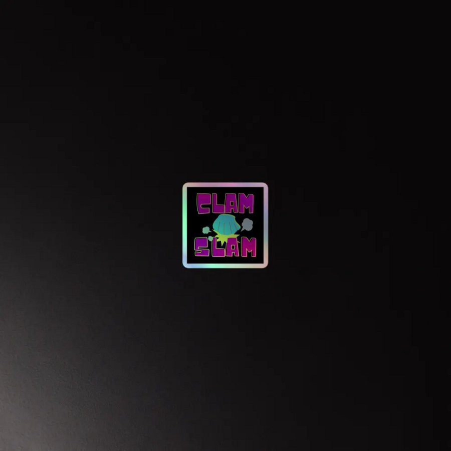 Clam Slam Sticker Holographic product image (2)