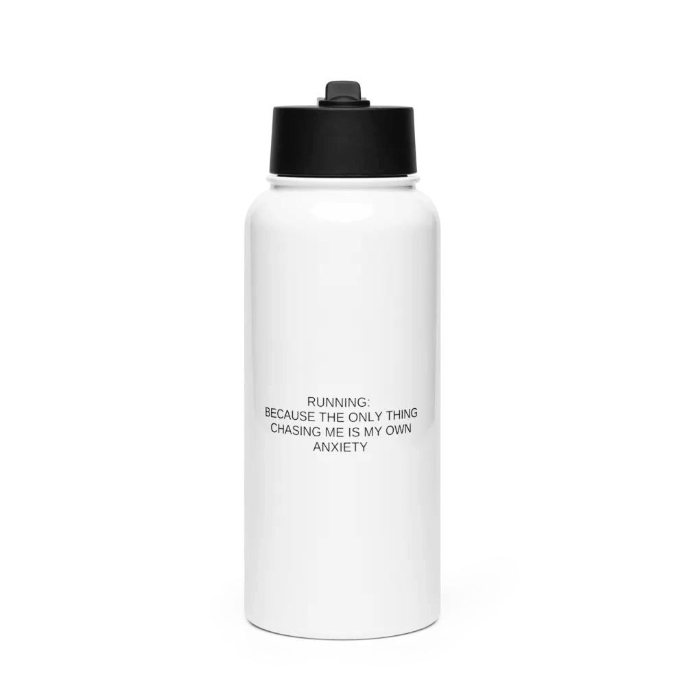 Running from anxiety Stainless Steel Water Bottle product image (1)