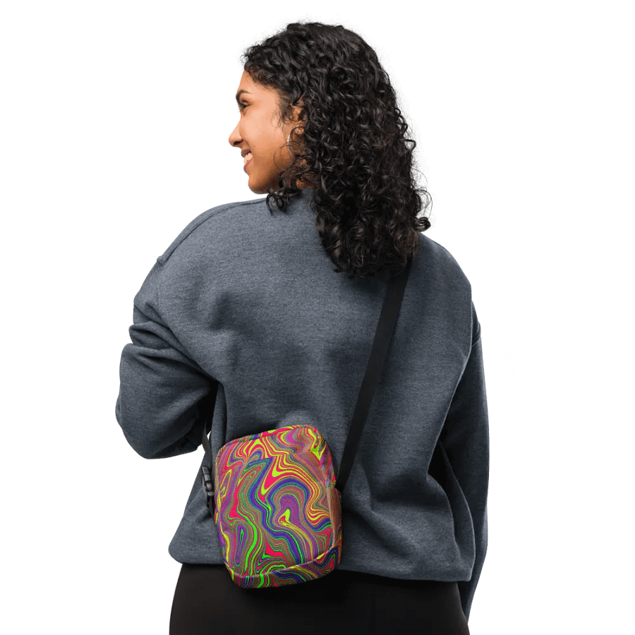 Utility Crossbody Bag - Colorful Liquid Swirls product image (11)
