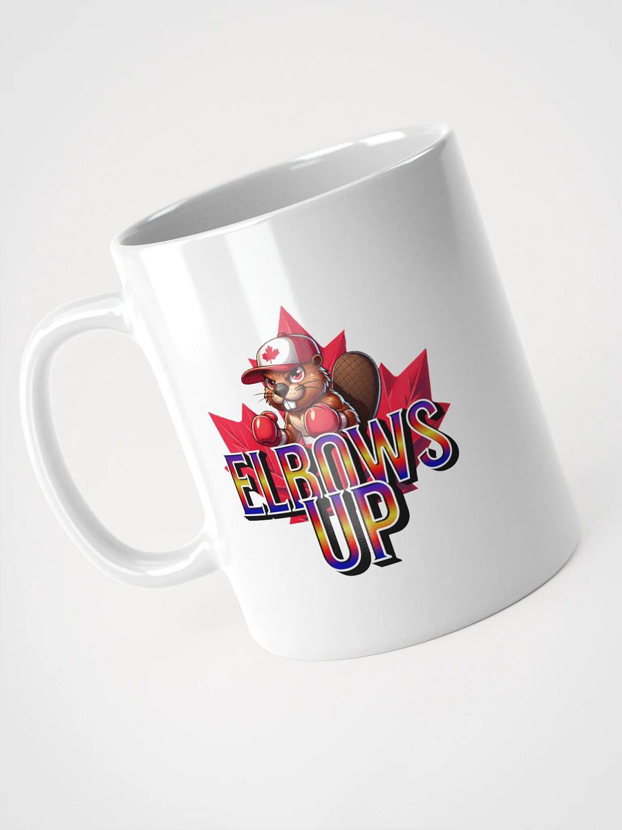 Elbows Up Maple Leaf Beaver Boxing Mug product image (2)