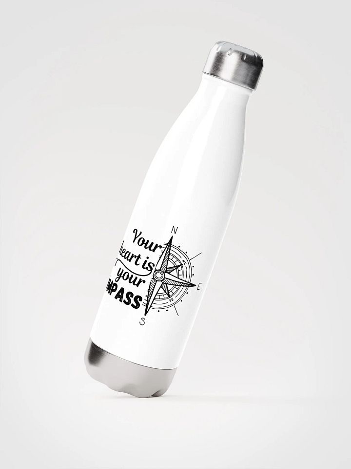 'Your Heart's Your Compass' Steel Water Bottle product image (2)