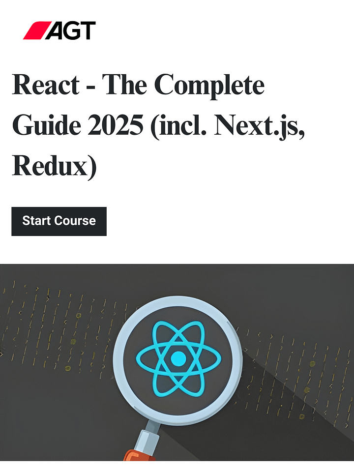 React - The Complete Guide 2025 (incl. Next.js, Redux) product image (1)