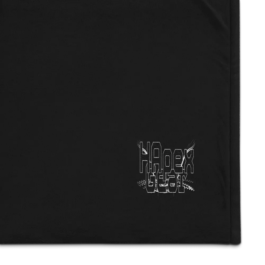 Premium Sherpa Blanket - Embroidered - Black HApex Gear White Logo product image (1)