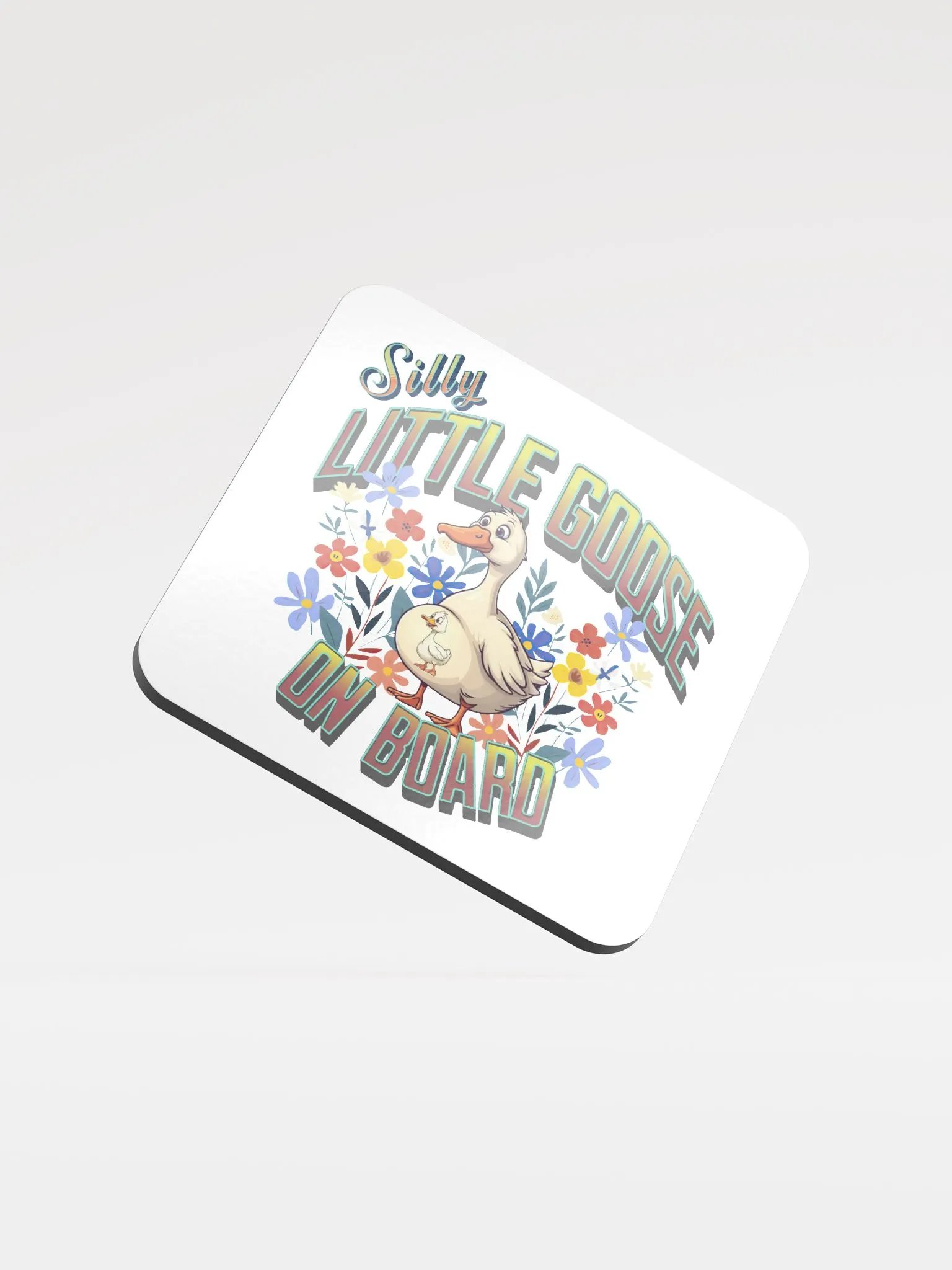 Silly Little Goose on Board Glossed Coaster product image (2)