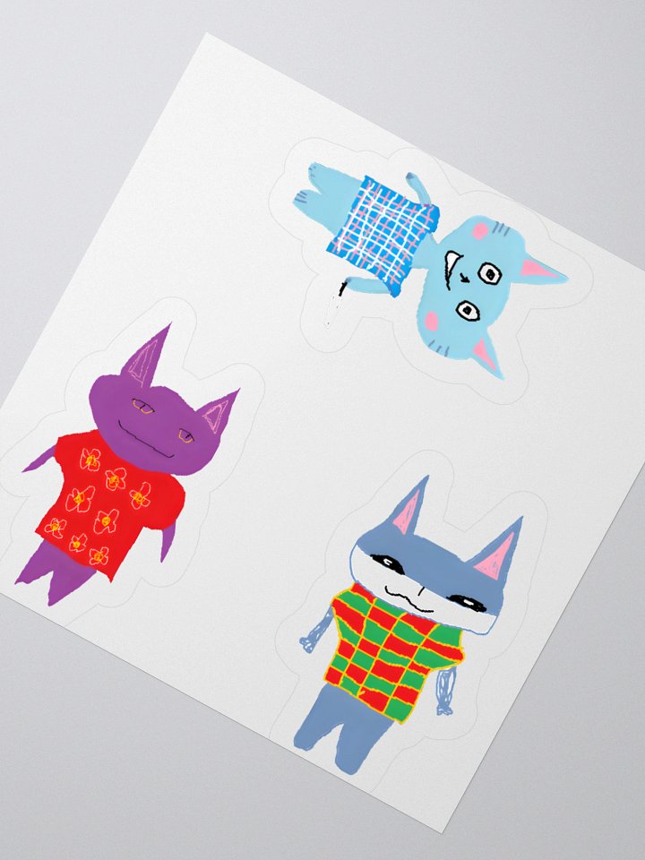 Villager cat sticker pack product image (2)
