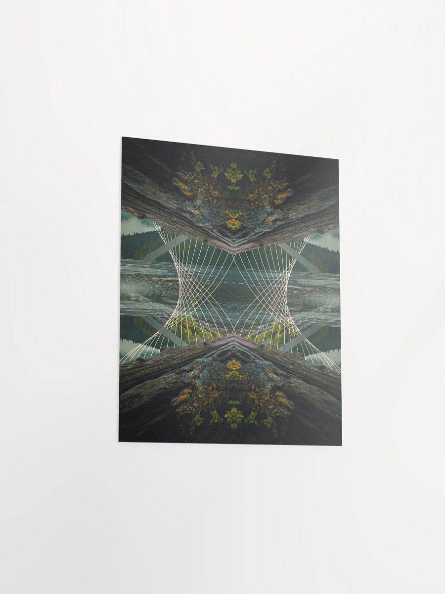 Geometric Art Print - Rainy Lake (Original) product image (3)