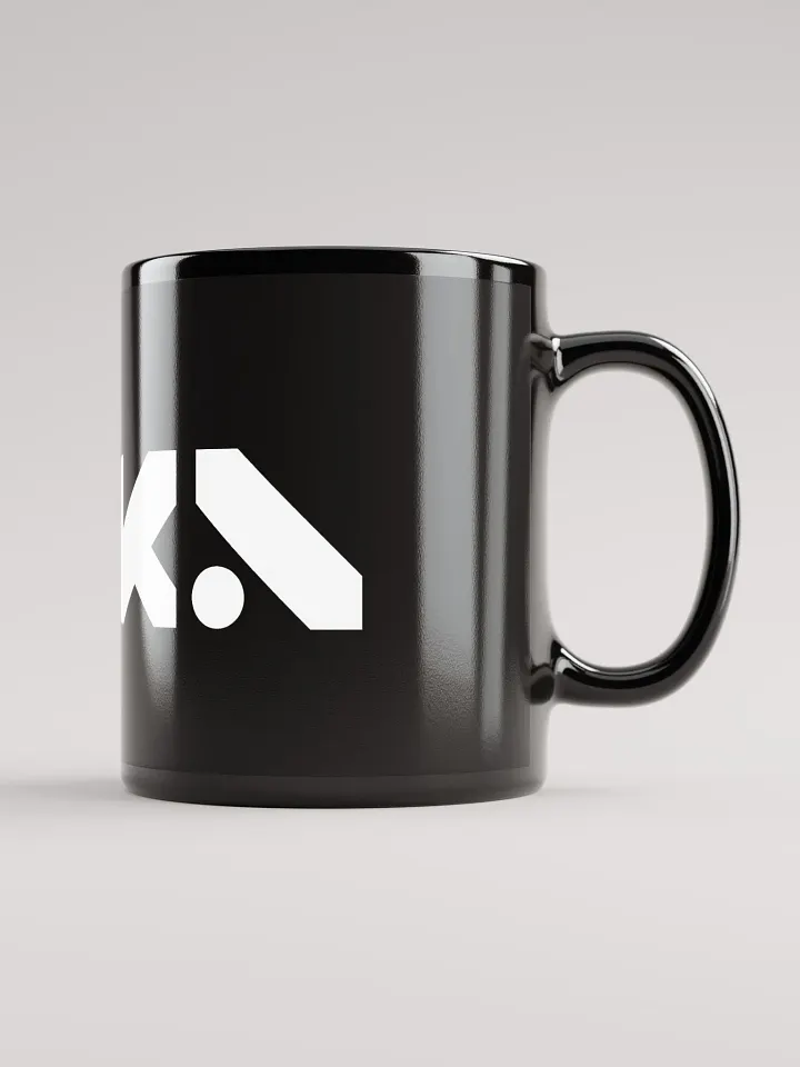 Pixelated Triangles Black Glossy Mug product image (2)