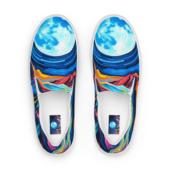 Luminous Moonlight canvas Men's Slip-On Shoes product image (1)
