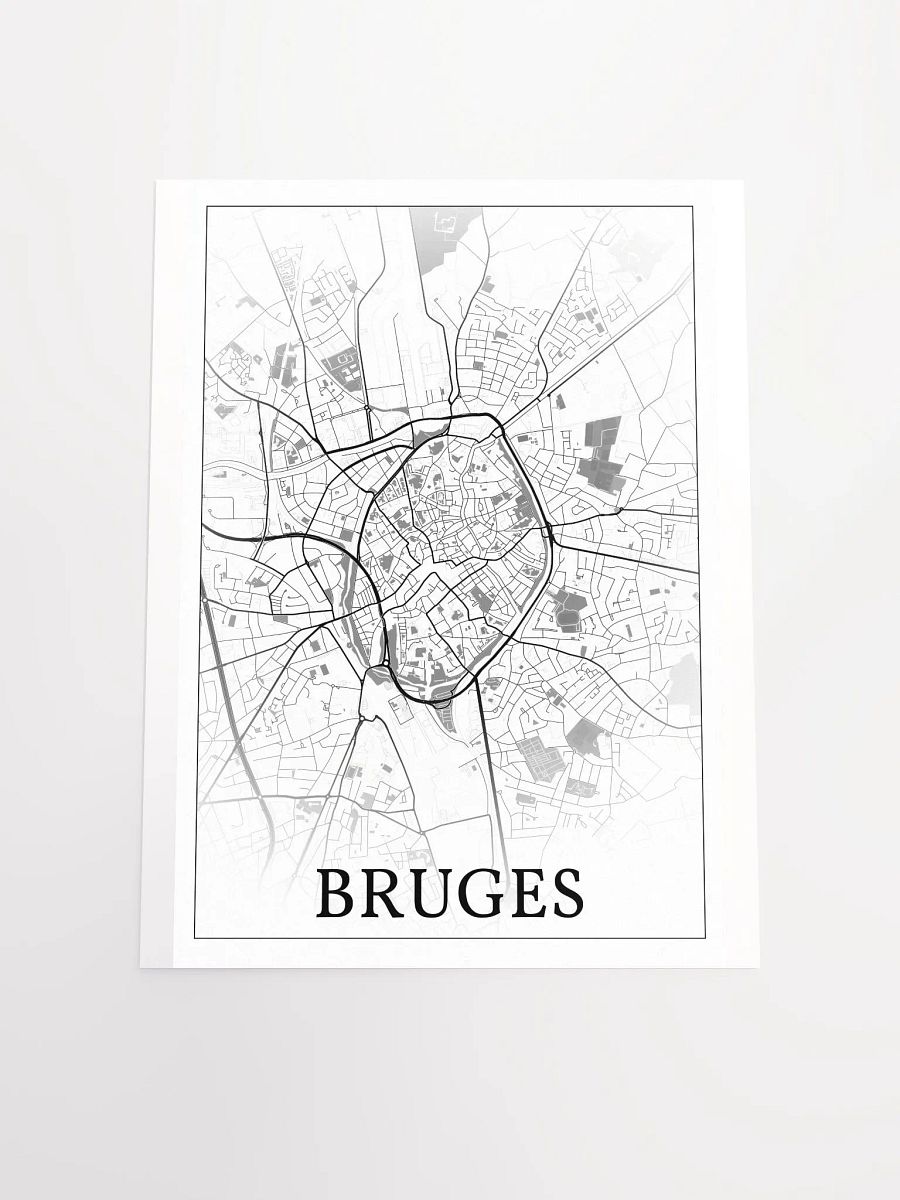 Bruges, Belgium, city map print product image (19)