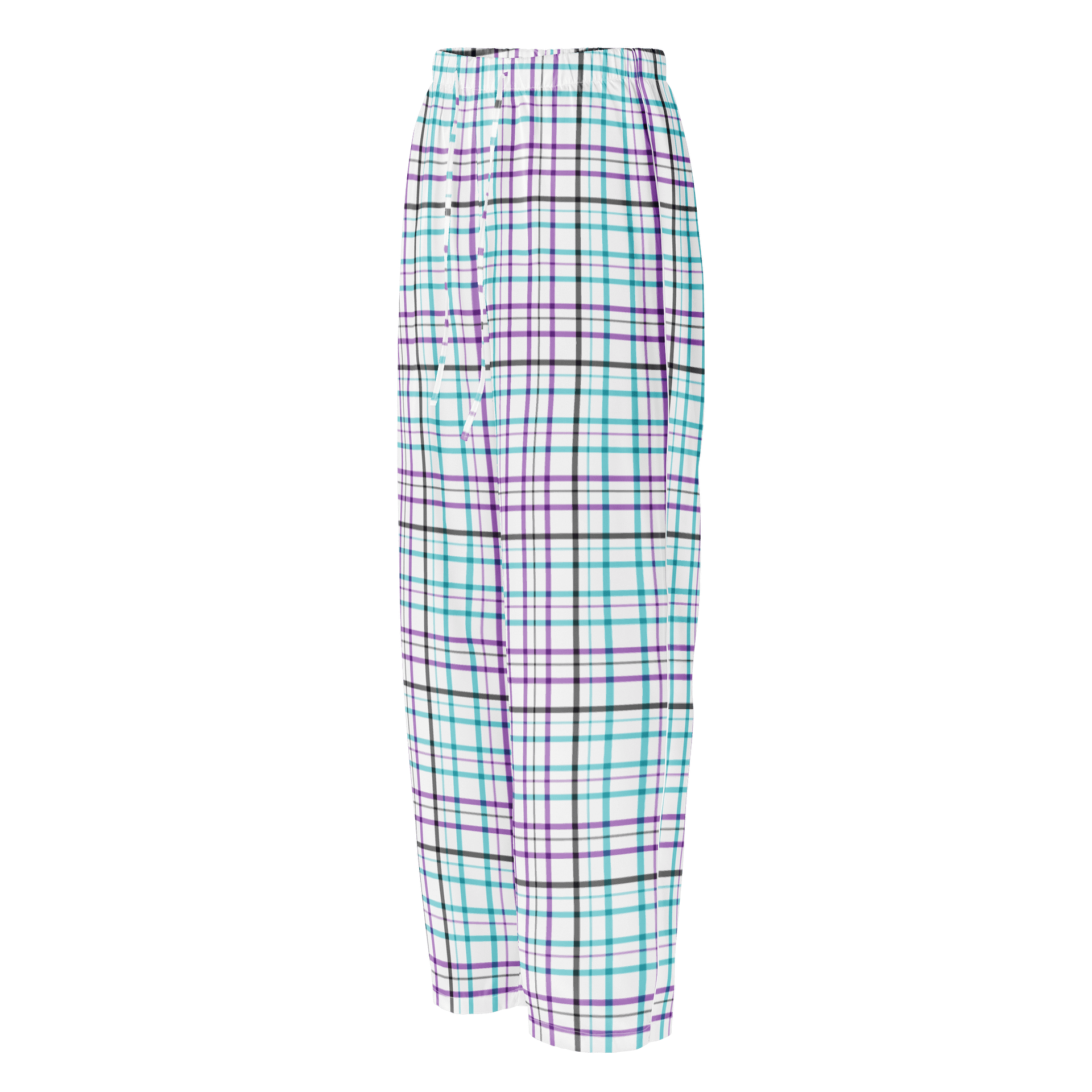 White Plaid Pajama Pants product image (1)