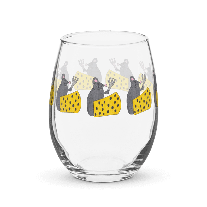 Cheese mouse Stemless Wine Glass product image (1)