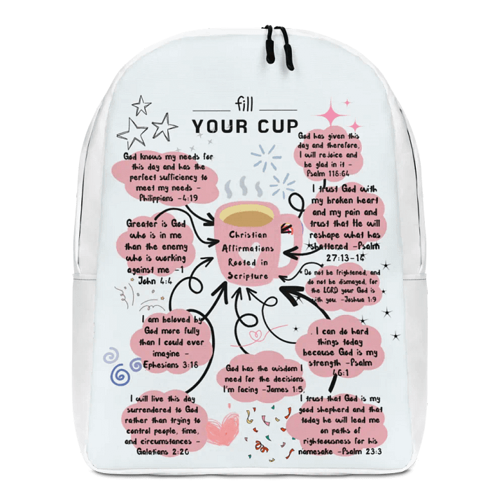 Christain affirmations rooted in the scripture Minimalist Backpack product image (1)