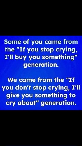 Some of you got bribed to behave.
We got threatened into silence.

If you ever heard “Stop crying or I’ll give you something ...