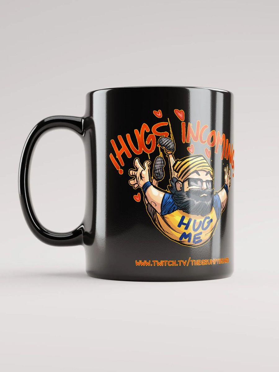 HUGS INCOMING - Black Glossy Mug product image (6)