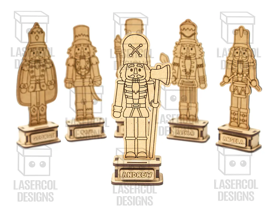 Nutcracker Set (2 Sizes, 6 Styles) - Christmas Gift - Laser Cut Files product image (2)
