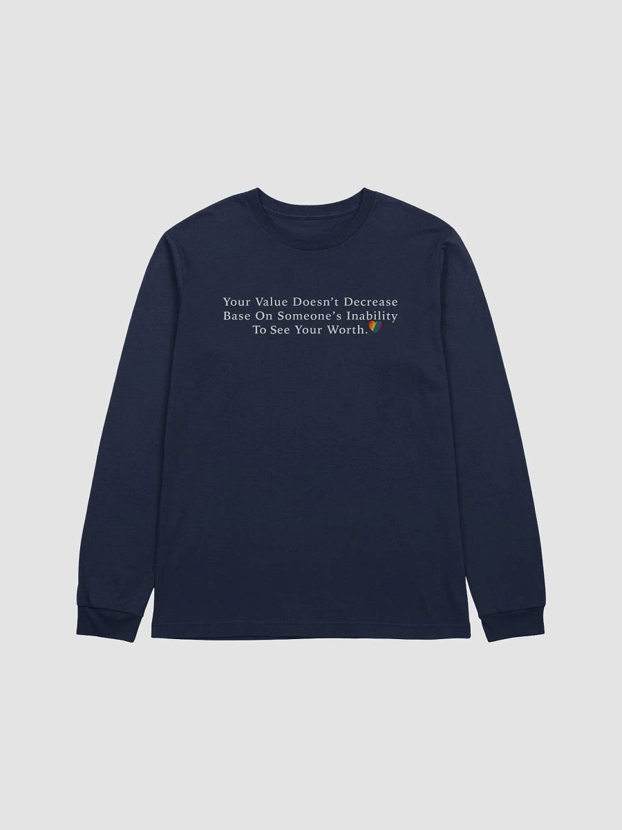 Your Value Long Sleeve T shirt White Letters product image (10)