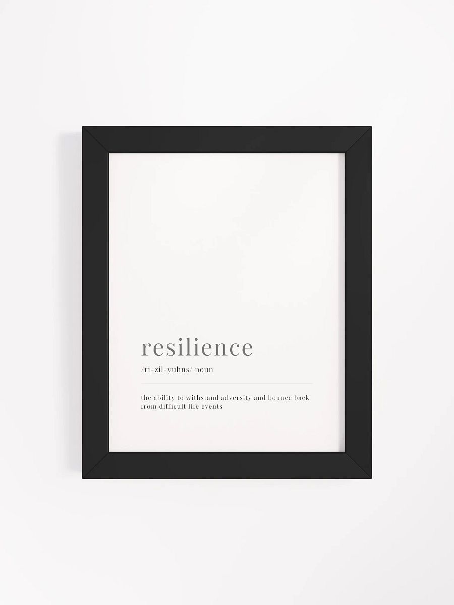 Resilience Definition Framed Print product image (4)