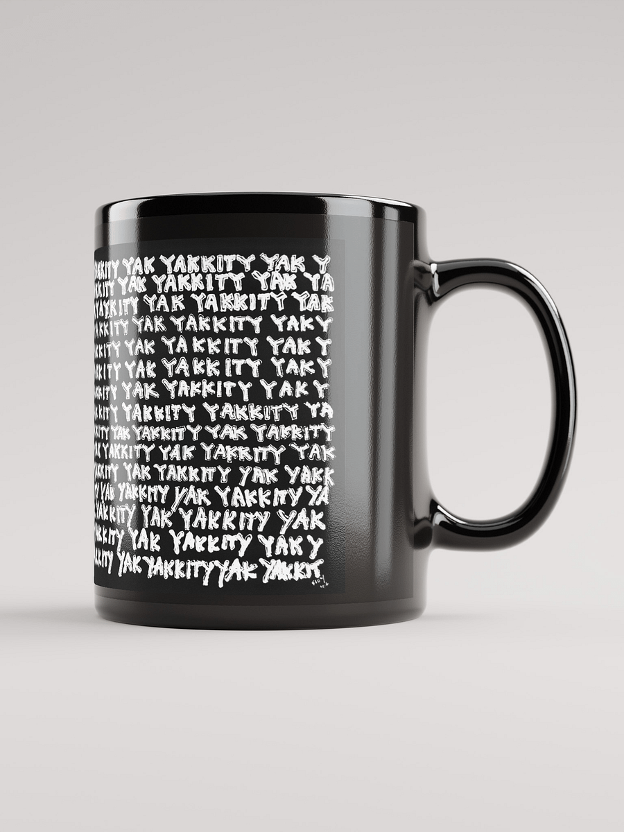 Yakkity Yak black glossy mug product image (1)