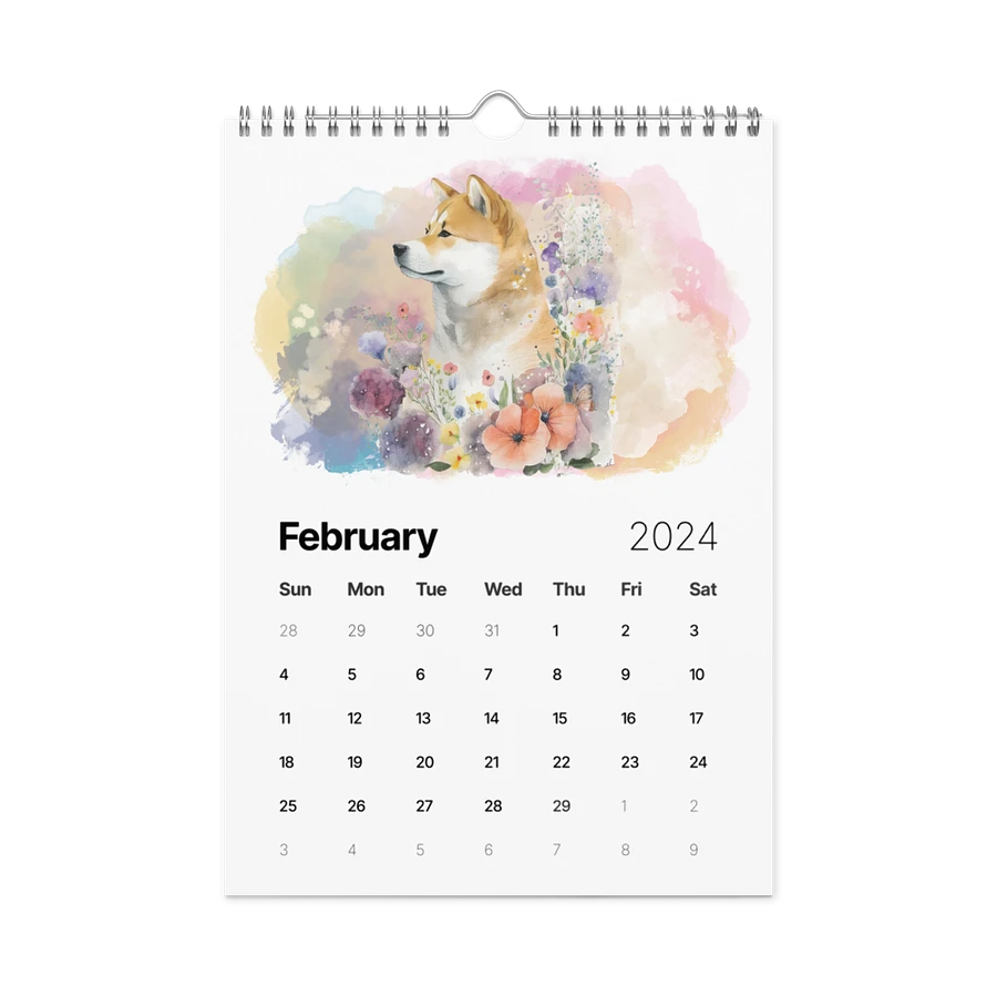 Watercolor Dogs 2024 Wall Calendar, 12 Months, Version 2 product image (4)