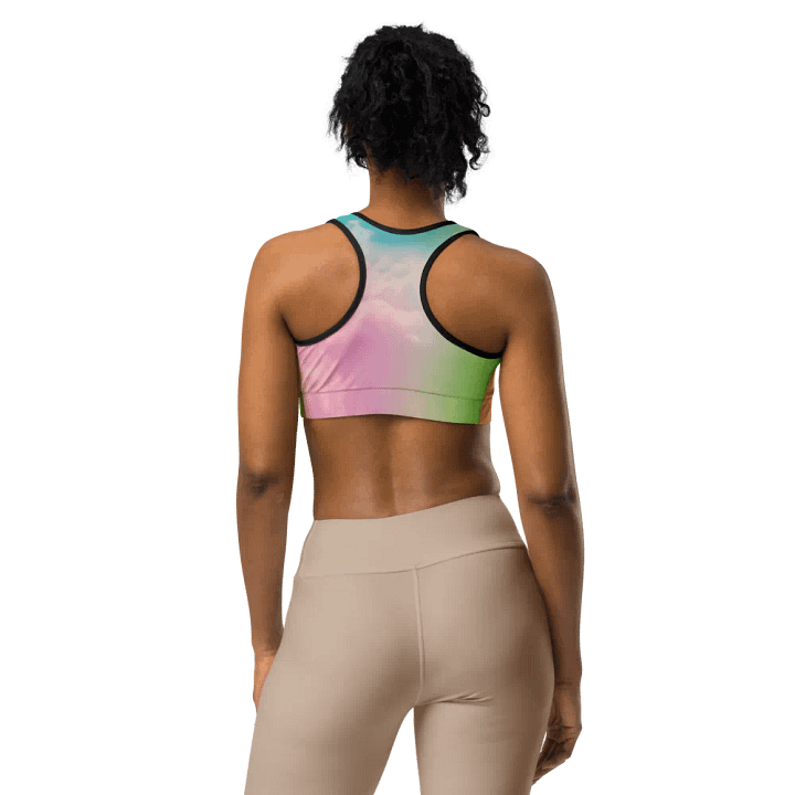Blur cloud rainbow Design Sports Bra - V11 product image (1)