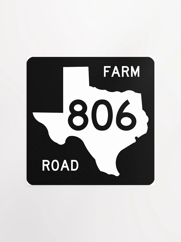 Texas Farm Road Sign FM 806 Poster product image (1)