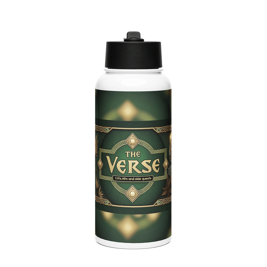 Water bottle with straw lid product image (1)