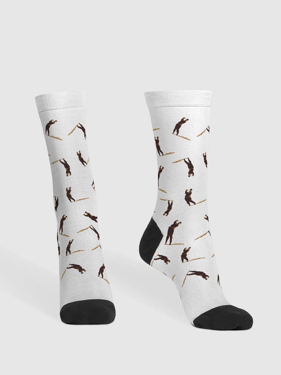 From the Drop Zone Splatter White Crew Socks product image (2)