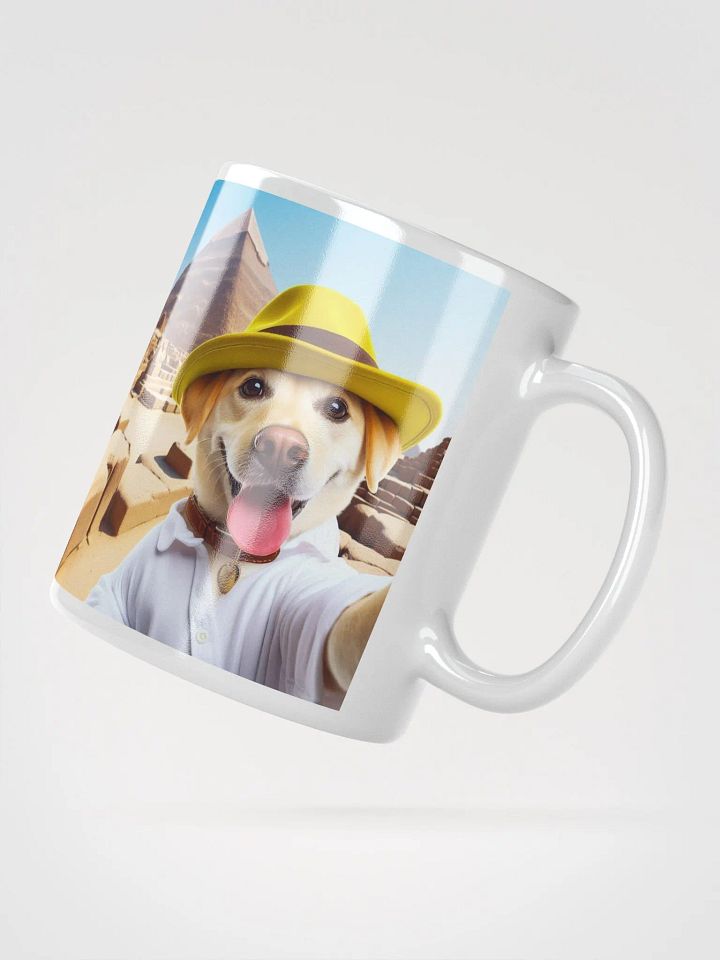 Pharaoh Pup Selfie #Humorous Glossy Mug - White product image (6)