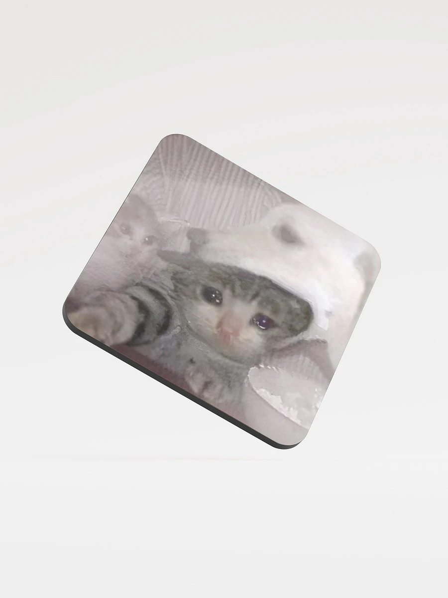 Glossed Cork Coaster: Meme Cats product image (1)