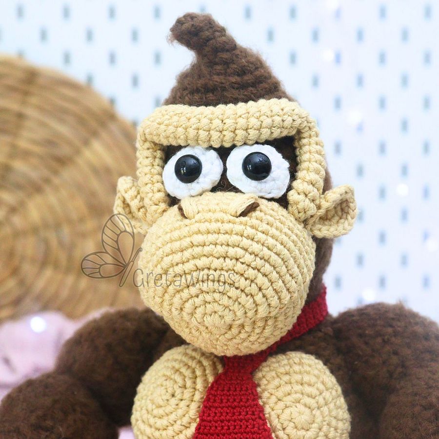 Patrón de Amigurumi de Donkey Kong de la serie Mario Bros (Descarga Digital) product image (4)