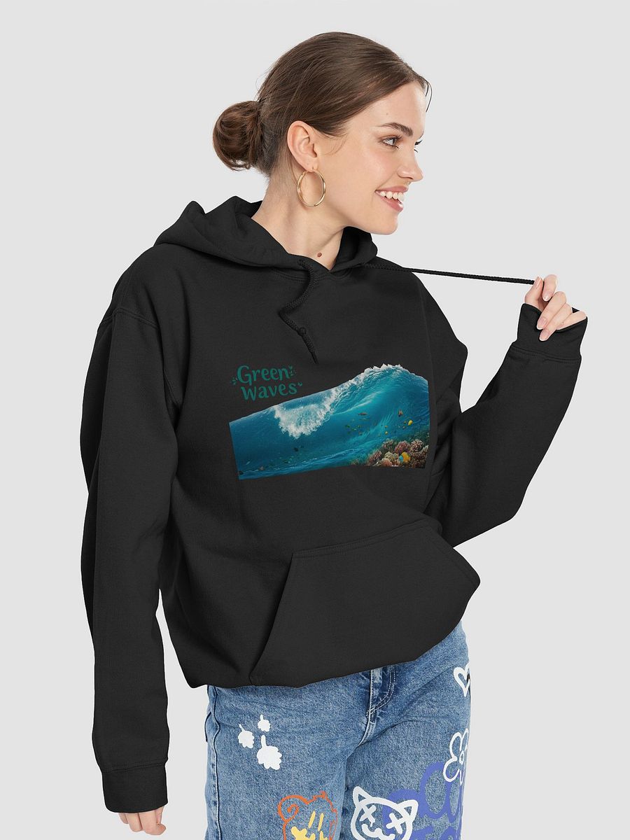 Ocean's Embrace Hoodie - Green Waves product image (62)