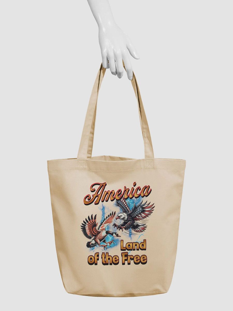 America Land Of The Free Patriotic Birds Eco Tote product image (6)