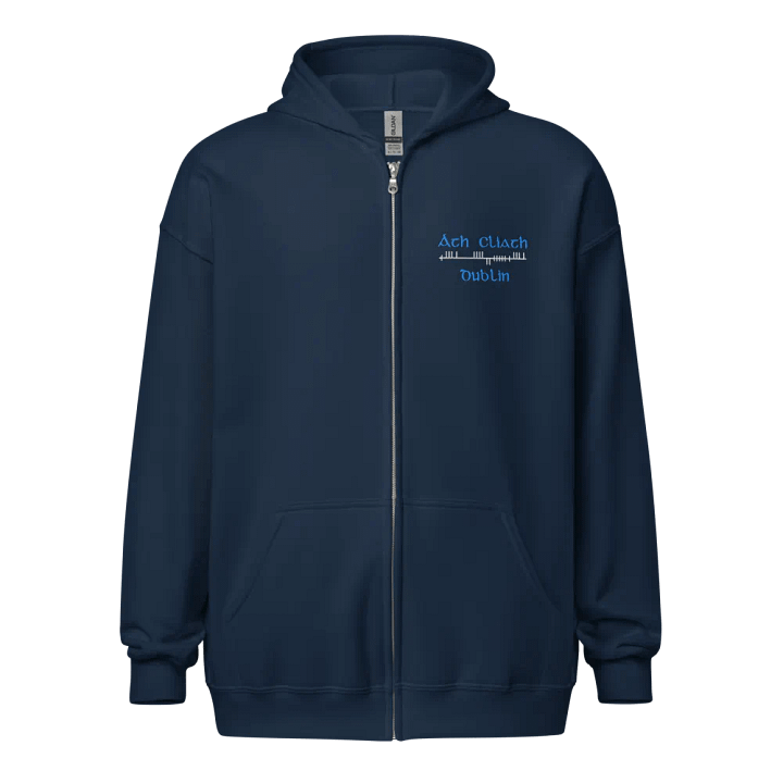 Dublin/Áth Cliath, Orthodox style Ogham embroidered Zip Hoodie product image (5)