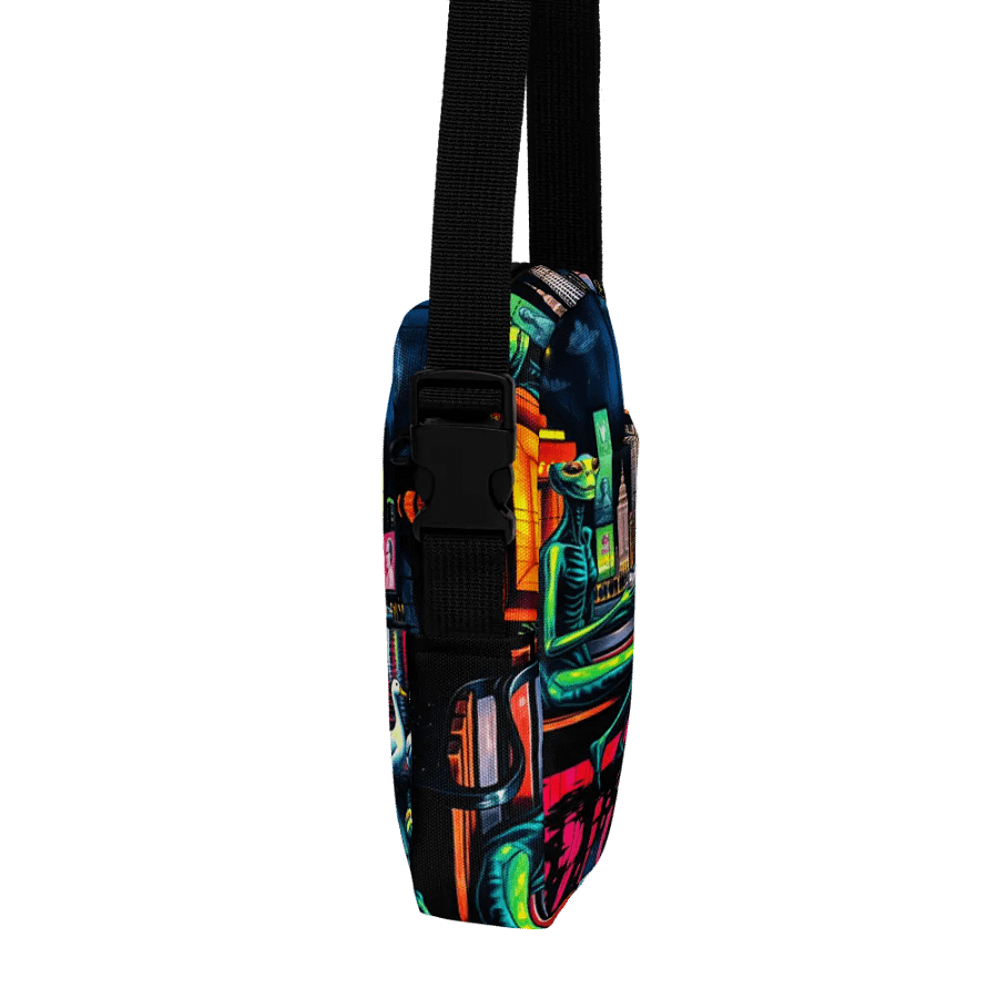 Alien Goose Lady, Neon Nights Crossbody Adventure Bag product image (4)