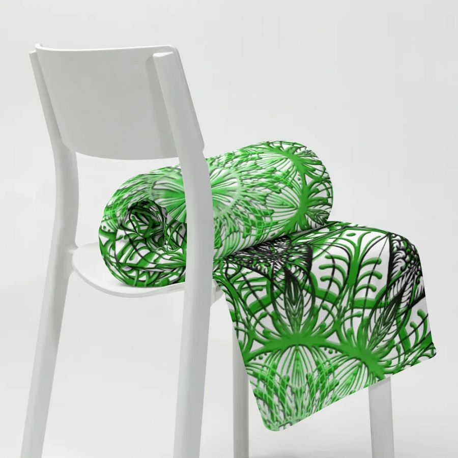 Verdant Kaleidoscope Throw Blanket product image (9)