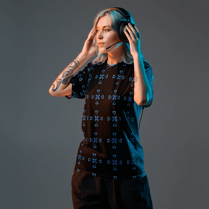 Abstract Multiple Crosses Unisex All Over Print V Neck Sports Jersey product image (1)