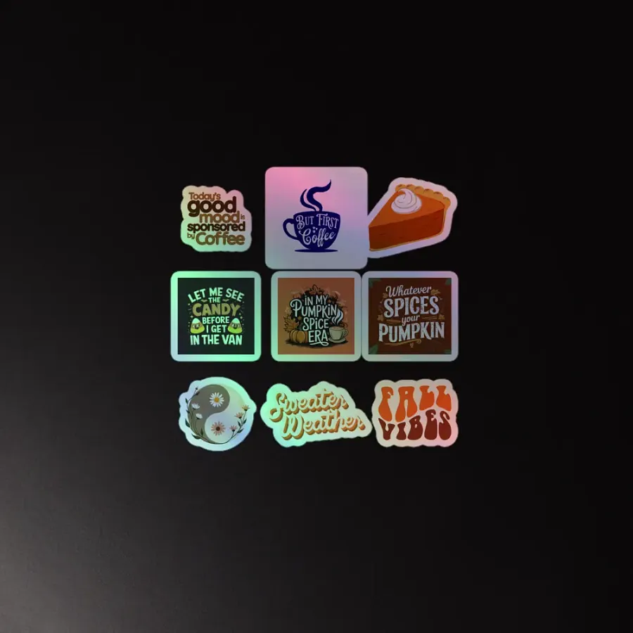 Fall Vibes Holographic Sticker Sheet product image (4)