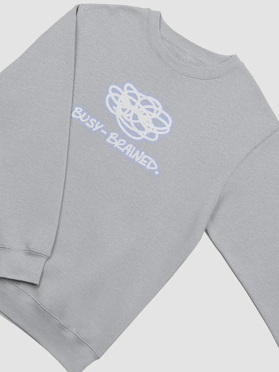 BUSY-BRAINED (lined design, #BDCAEF) printed crewneck product image (11)