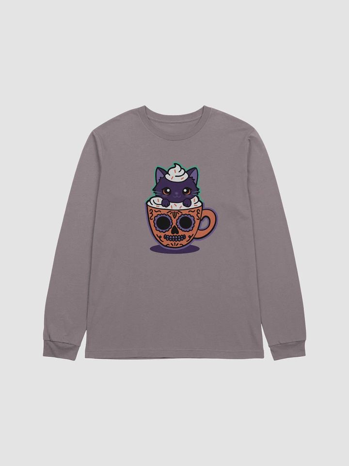 Sugar Skull Kitten Mug Supersoft Long Sleeve Slimmer Fit Shirt product image (1)